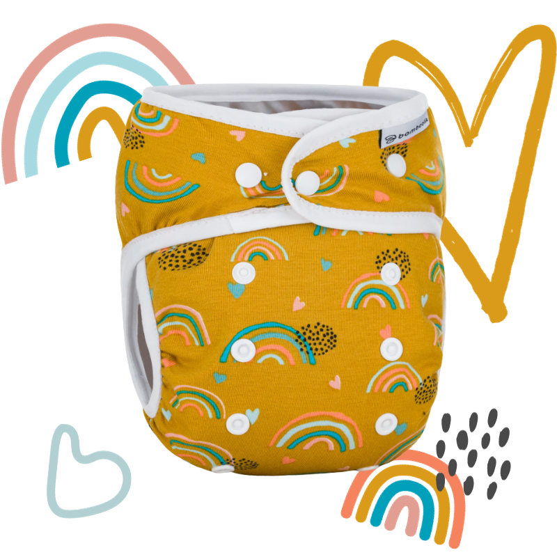 Fitted Diapers Bamboolik - Rainbows