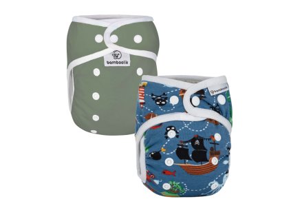 Sehr saugfähige Höschenwindel aus dem zertifizierten Bio-Baumwoll-Jersey, für Neugeborene oder sehr kleine Babys | Bamboolik