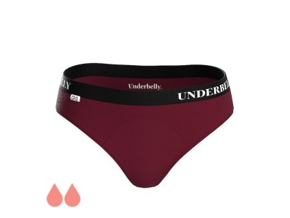 Periodenunterwäsche | Underbelly univers | Schwächere Periode | Weinrot