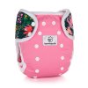 Waterproof Nappy Covers. Design: Pink + Flowers, Fastening: snaps| Bamboolik