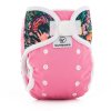 Wasserdichte Windelhose. Design: Rosa + Blumen, Verschluss: Klett | Bamboolik