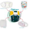 You can put any kind of absorbent insert into the waterproof diaper cover, including a prefold diaper | Bamboolik
