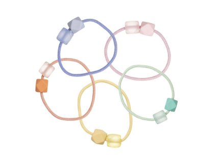 Siena barevné gumičky s kostičkami (Barva Modrá)