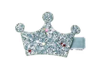 8947 siena sponka do vlasu s trpytivou korunkou tyrkysove modra