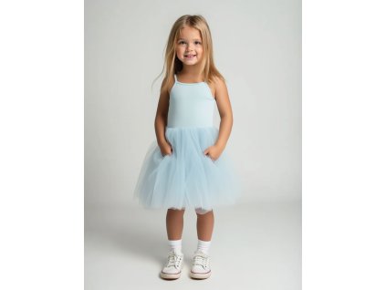 Šaty Dolly s tylovou sukní světle modré (Velikost 0 - 1 r)