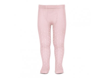 perle openwork tights lateral spike pink