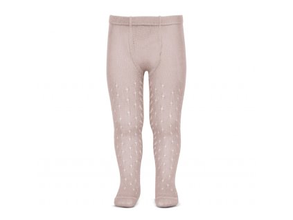 perle openwork tights lateral spike old rose