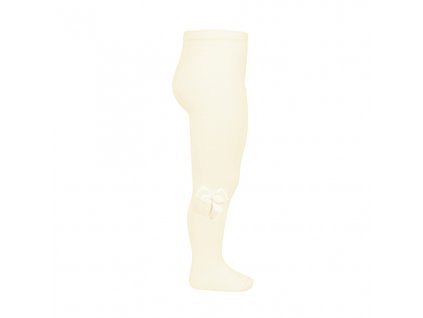 cotton tights with side grossgran bow beige