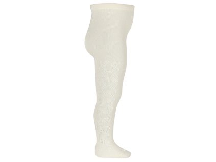wool openwork tights beige