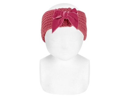english stitch turban urban velvet bow carmine