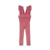 flounced suspender cotton leggings carmine