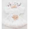 Šaty s volánky DOLLY bílé (Velikost 0 - 1 r)