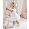 Šaty s volánky DOLLY bílé (Velikost 0 - 1 r)