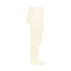 cotton tights with side grossgran bow beige