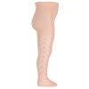 wool openwork tights nude