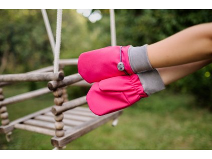 Softshellové rukavice Růžové