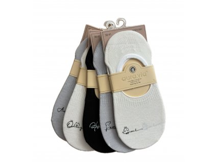 Bavlněné ťapky s nápisem - mix barev - 2páry