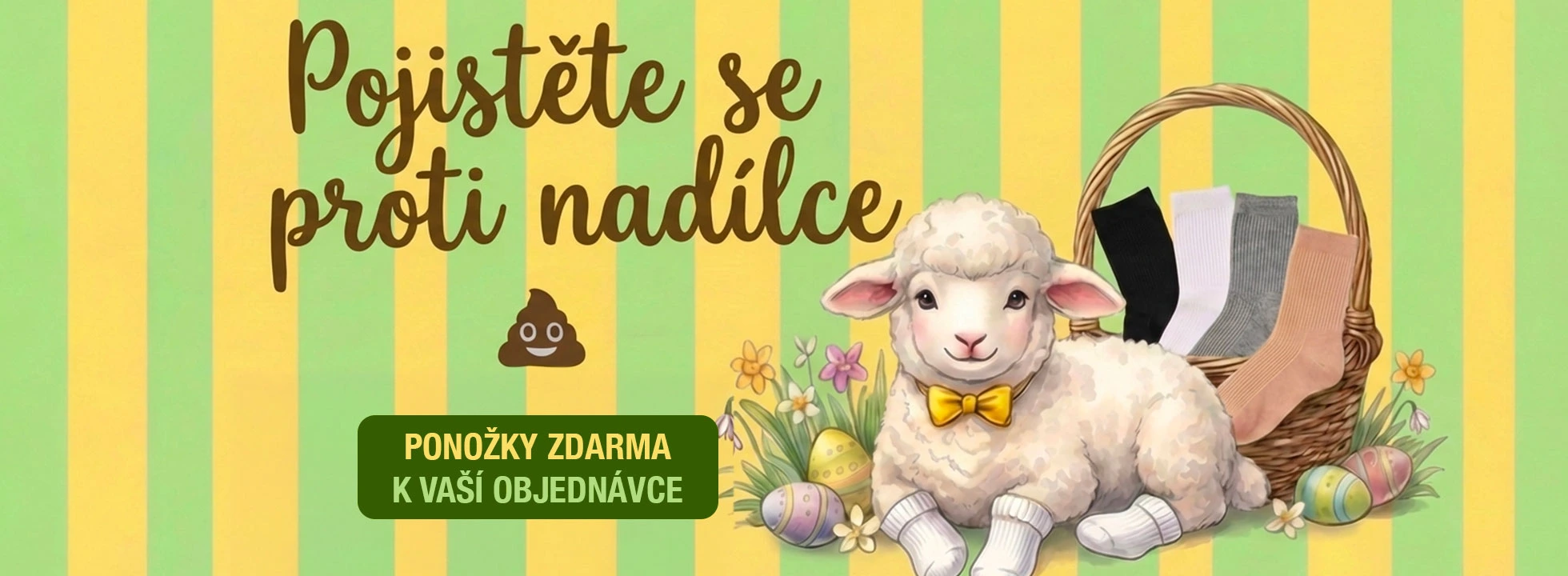 Ponožky zdarma k nákupu nad 500 Kč. Velikonocni akce Beranek