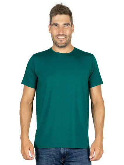 Bambusové Tričko Classic Tmavě Tyrkysové Krátký Rukáv Pánské