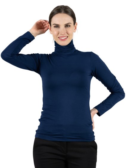 Bambusový Rolák Námořnický Modrý Dámský 2.0