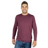 Pánské bambusové tričko s dlouhým rukávem – Vínové