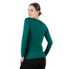 Bambusové Tričko Classic Tmavě Tyrkysové Dlouhý Rukáv Dámské