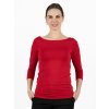 Bambusový Top Lodička 3/4 Rukáv Červená Dámská