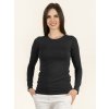 Bambusové Tričko Classic Černé Dlouhý Rukáv Dámské