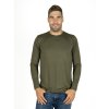 Bambusové Tričko Classic Khaki Dlouhý Rukáv Pánské