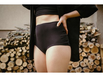 Bamwoo Víkendovky soft merino vlna černé