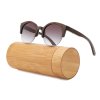 Gradient Gray bamboo semi rimless sunglasses women 201 variants 11