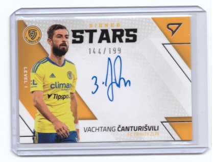 2022/23 SportZoo Fortuna Liga VACHTANG ČANTURIŠVILI Signed Stars Level 1 Auto Podpis Limit 199