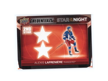 2021-22 UD Credentials ALEXIS LAFRANIERE 2nd Star of the Night