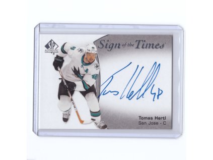 2021-22 UD SP Authentic TOMAS HERTL Sign of the Times Auto Podpis