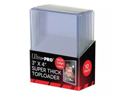 Ultra Pro 3X4 Plastic Super Thick Toploader 120pt pack of 10