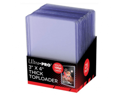 Ultra Pro 3X4 Plastic Super Thick Toploader 100pt pack of 25