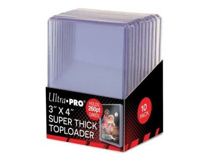 Ultra Pro 3X4 Plastic Super Thick Toploader 260pt pack of 10