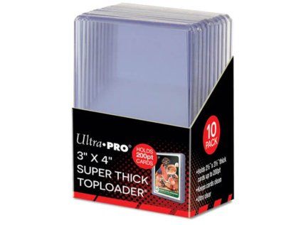 Ultra Pro 3X4 Plastic Super Thick Toploader 200pt pack of 10