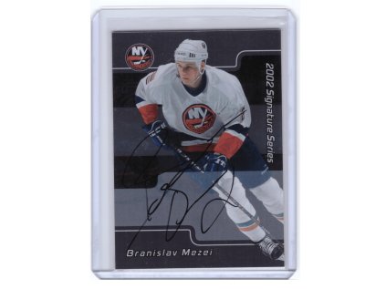 2001-02 Bap Signature Series BRANISLAV MEZEI Auto Podpis