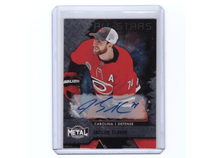 2020-21 Skybox Metal Universe JACCOB SLAVIN Auto Podpis