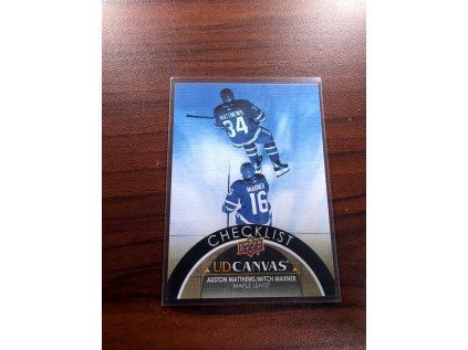 2021-22 UD Canvas Checklist AUSTON MATTHEWS / MITCH MARNER