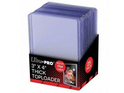 Ultra Pro 3X4 Plastic Thick Toploader 55pt pack of 25