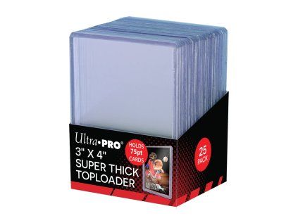 Ultra Pro 3X4 Plastic Super Thick Toploader 75pt pack of 25