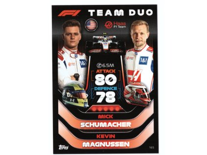 2022 Topps Turbo Attax MICK SCHUMACHER KEVIN MAGNUSSEN Team Duo