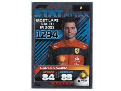 2022 Topps Turbo Attax CARLOS SAINZ Stat Attax