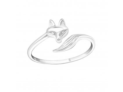 Stříbrný prsten Liška