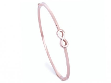 Náramek Infinity rose gold Bangles