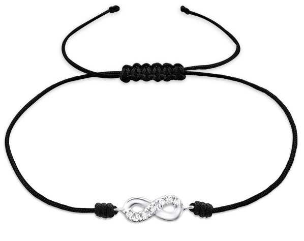 Bangles.cz Náramek Nekonečno & nylonová šňůrka 1715