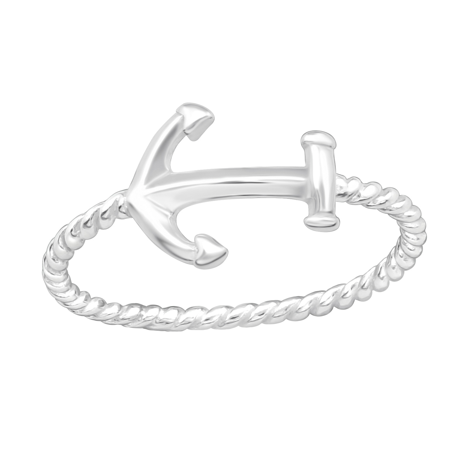 Bangles.cz Prsten Kotva stříbro 925 Velikost: 8 - 1,8 cm (EU 57 - 58) 2002/8
