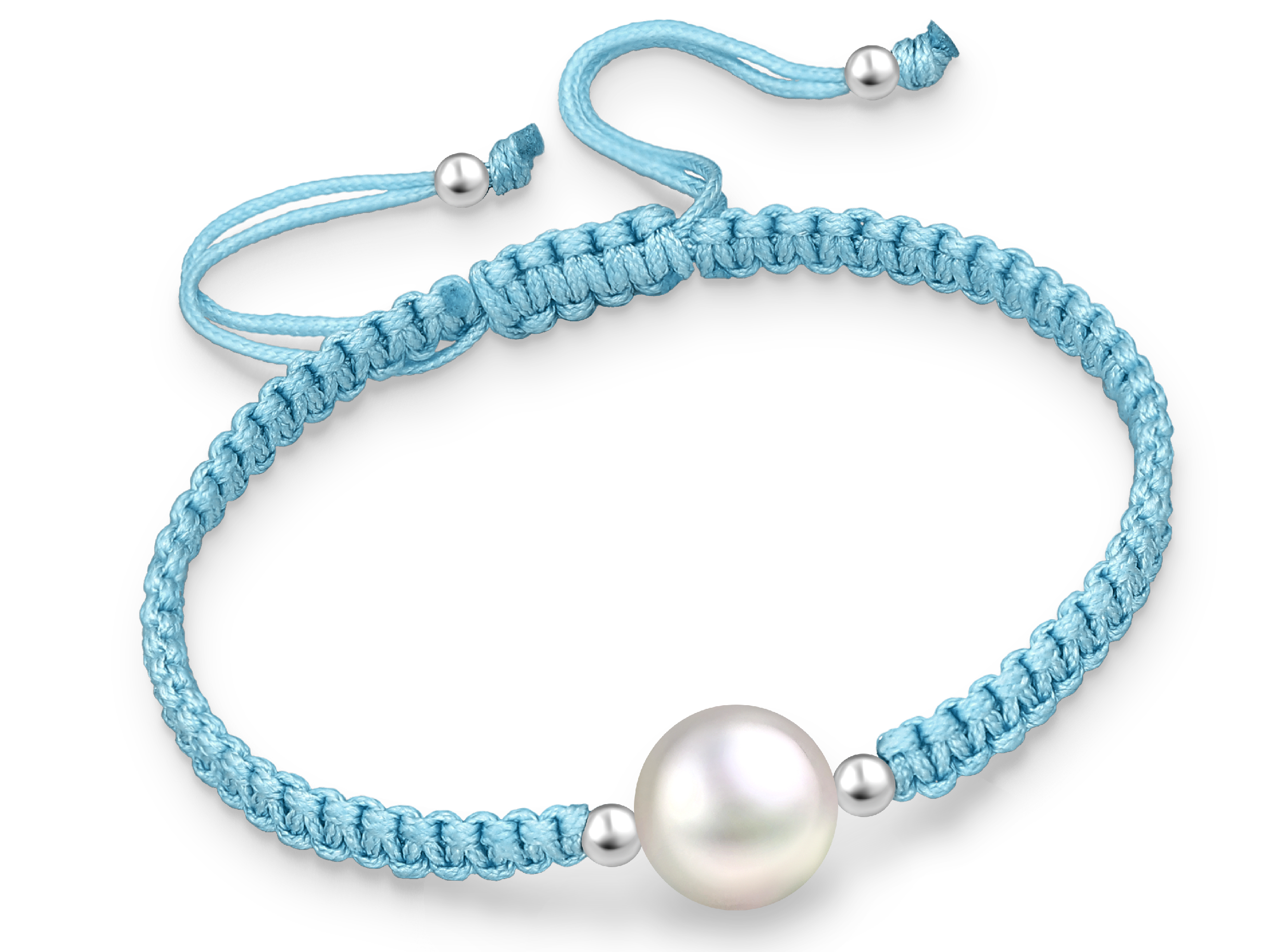 Bangles.cz Náramek Perla & šňůrka tyrkysová 2239